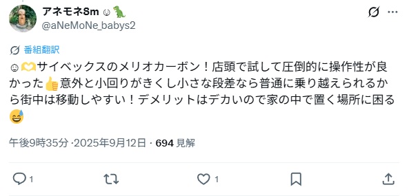 サイベックスメリオカーボン＿バッドコメント7