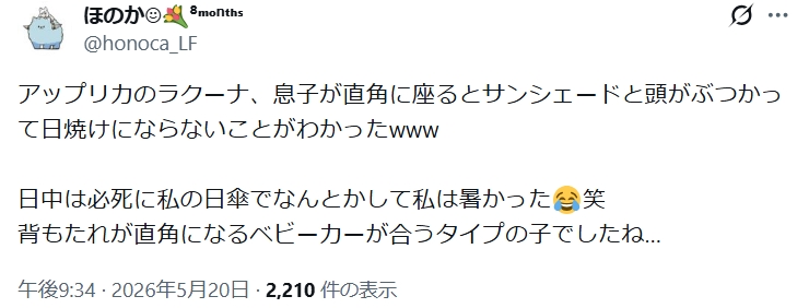 アップリカラクーナクッションAH_SNSレビューbad