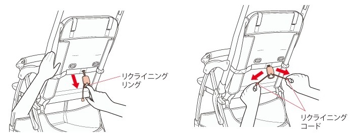 アップリカマジカルエアーフリーAB_リクライニング_方法