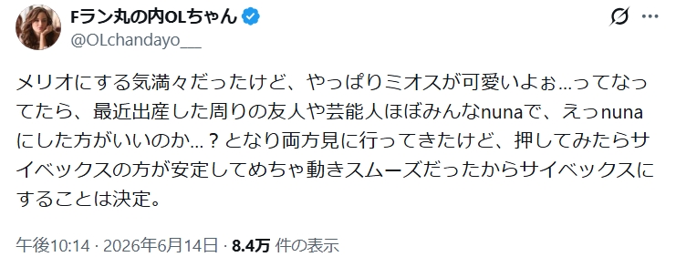 サイベックスミオス2026_好意的なレビュー